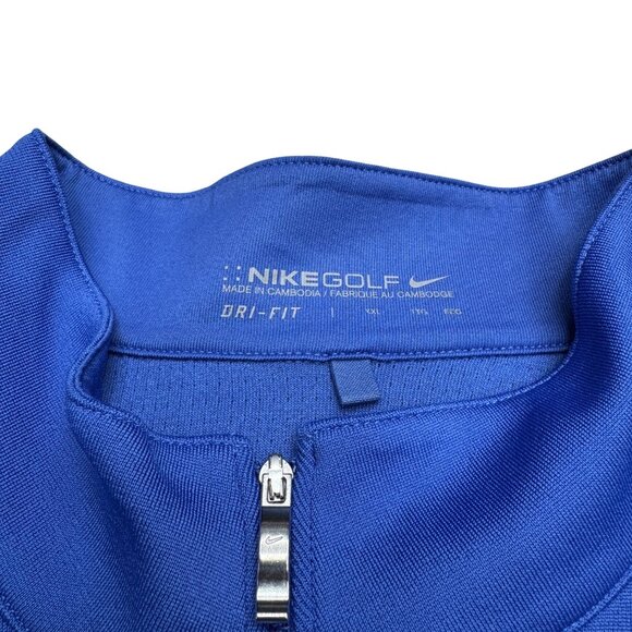 Nike Golf Dri-Fit Men's 1/4 Zip Blue Mock Neck LS Pullover, Size  XXL - Picture 5 of 7